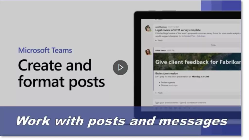 Work with posts and messages