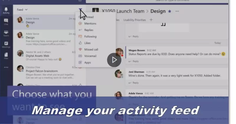 Manage your activity feed