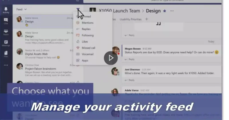 Manage your activity feed