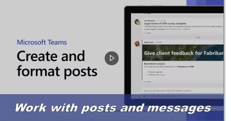 Work with posts and messages